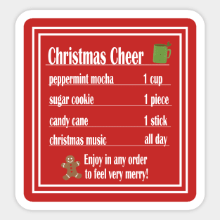 Christmas Cheer - Peppermint Mocha Sticker